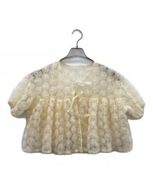 POPPY（ポピー）の古着「FLOWER BALLOON TULLE BOLERO」｜ベージュ