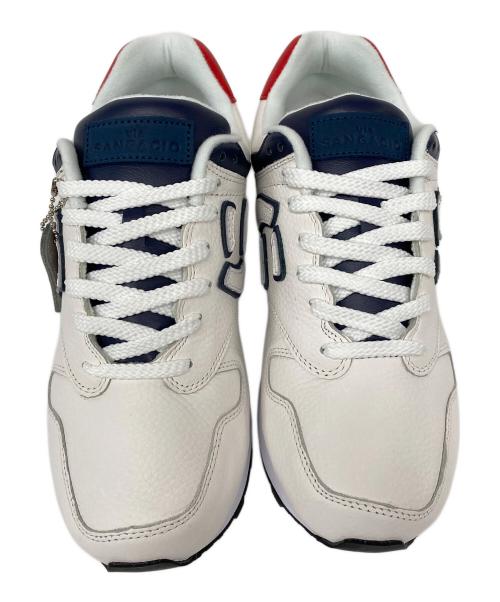 Sangacio（サンガッチョ）SANGACIO (サンガッチョ) スニーカー ホワイト×ネイビー サイズ:US7.5の古着・服飾アイテム