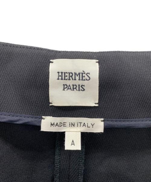 HERMES（エルメス）HERMES (エルメス) センタープレスパンツ ブラック サイズ:34の古着・服飾アイテム