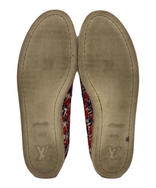 LOUIS VUITTON（ルイ ヴィトン）LOUIS VUITTON (ルイ ヴィトン) スリッポン レッド サイズ:38 1/2の古着・服飾アイテム