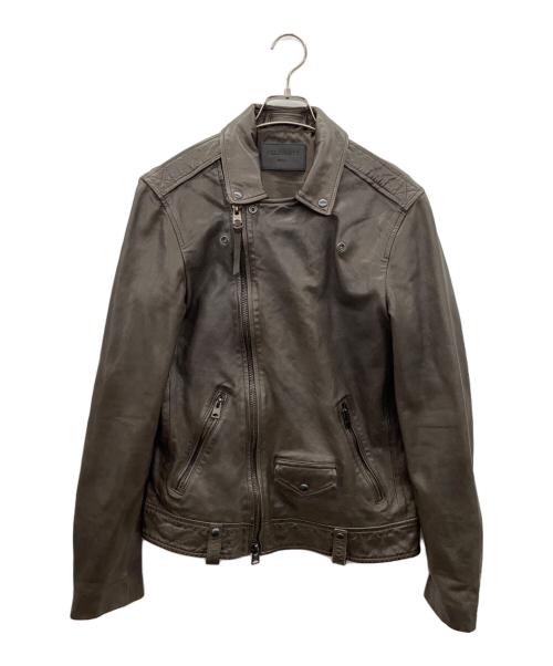 ALL SAINTS（オールセインツ）ALL SAINTS (オールセインツ) レザージャケット ブラウン サイズ:Sの古着・服飾アイテム