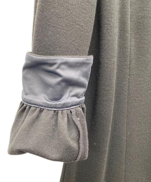 BLUE LABEL CRESTBRIDGE（ブルーレーベルクレストブリッジ）BLUE LABEL CRESTBRIDGE (ブルーレーベルクレストブリッジ) ウールMIXポンチコンビワンピース ブラック サイズ:36の古着・服飾アイテム