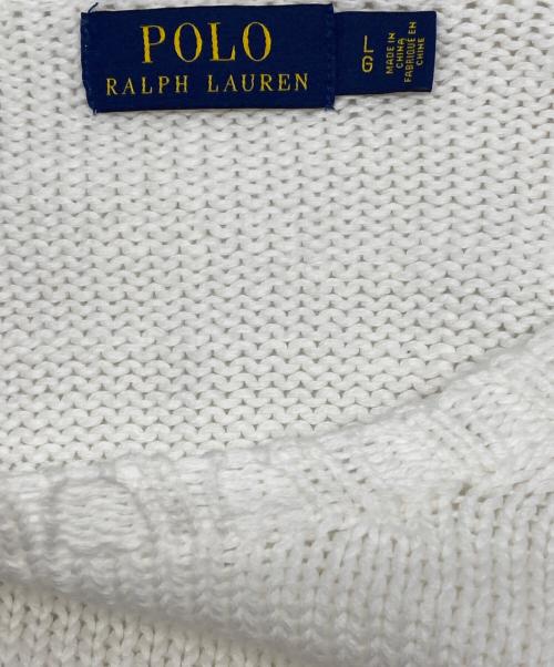 POLO RALPH LAUREN（ポロ・ラルフローレン）POLO RALPH LAUREN (ポロ・ラルフローレン) 厚手ニット ホワイト サイズ:Lの古着・服飾アイテム