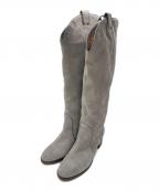 AWARESアウェア）の古着「スウェードロングブーツ」｜グレー