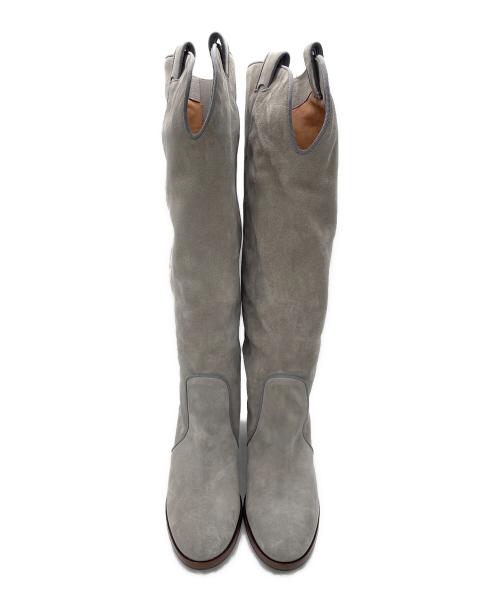 AWARES（アウェア）AWARES (アウェア) スウェードロングブーツ グレー サイズ:38の古着・服飾アイテム