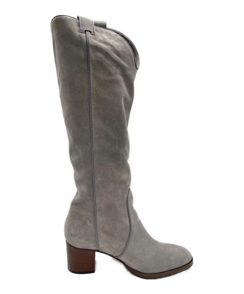 AWARES（アウェア）AWARES (アウェア) スウェードロングブーツ グレー サイズ:38の古着・服飾アイテム