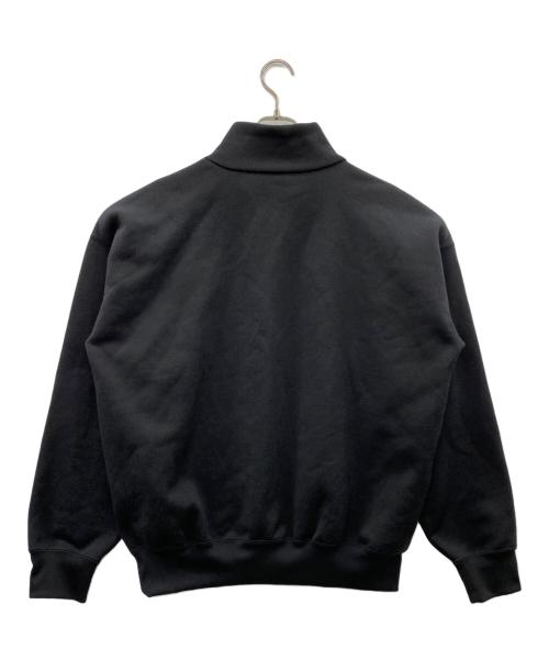 AURALEE（オーラリー）AURALEE (オーラリー) BAGGY POLYESTER SWEAT HALF ZIP P/O ブラック サイズ:5の古着・服飾アイテム