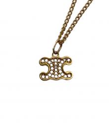 CELINE（セリーヌ）の古着「トリオンフ ラインストーン ネックレス」｜ゴールド