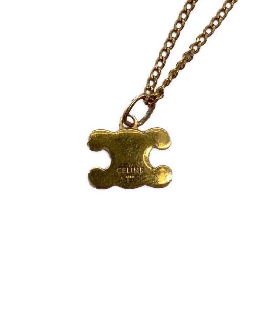 CELINE（セリーヌ）CELINE (セリーヌ) トリオンフ ラインストーン ネックレス ゴールドの古着・服飾アイテム