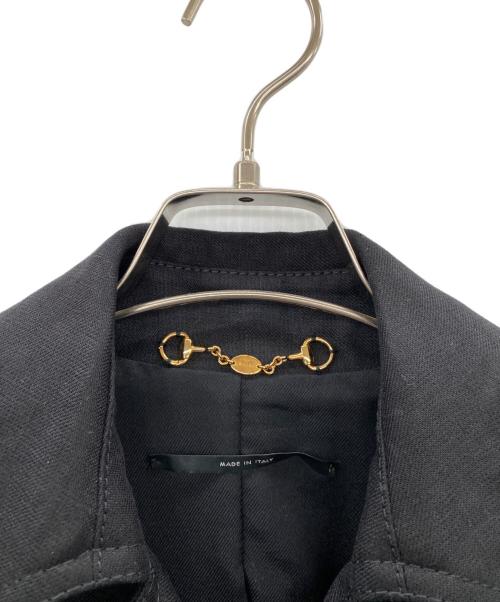 GUCCI（グッチ）GUCCI (グッチ) ダブルブレストコート ブラック サイズ:38の古着・服飾アイテム