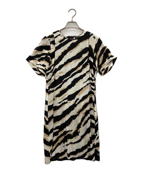 GUCCI（グッチ）GUCCI (グッチ) 半袖ワンピース ブラック×ベージュ サイズ:38の古着・服飾アイテム