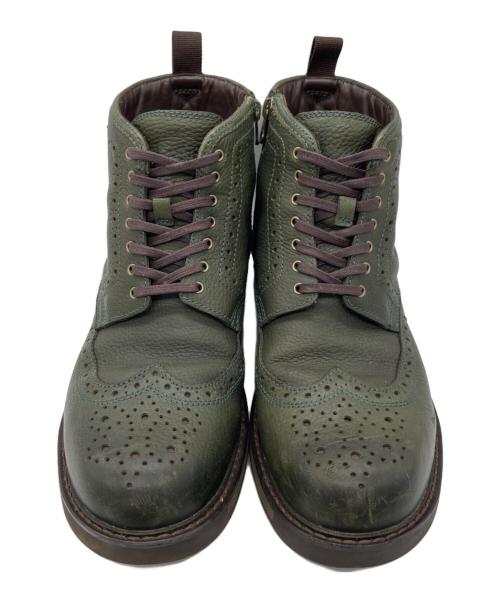 REGAL（リーガル）REGAL (リーガル) ウィングチップブーツ オリーブ サイズ:UK8の古着・服飾アイテム