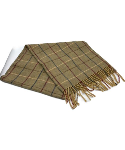 Burberry's（バーバリー）Burberry's (バーバリー) カシミヤマフラー オリーブの古着・服飾アイテム