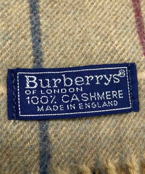 Burberry's（バーバリー）Burberry's (バーバリー) カシミヤマフラー オリーブの古着・服飾アイテム