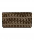 FENDIフェンディ）の古着「2つ折り財布」｜ベージュ