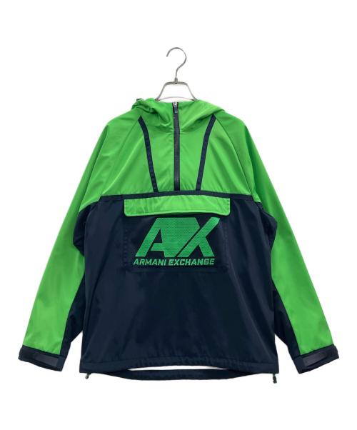 ARMANI EXCHANGE（アルマーニ エクスチェンジ）ARMANI EXCHANGE (アルマーニ エクスチェンジ) マウンテンパーカー グリーン×ネイビー サイズ:SIZE Sの古着・服飾アイテム
