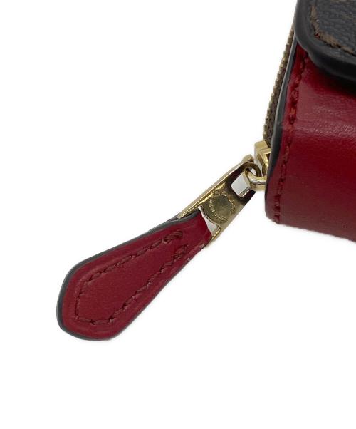 COACH（コーチ）COACH (コーチ) コンパクトウォレット ブラウン×レッドの古着・服飾アイテム