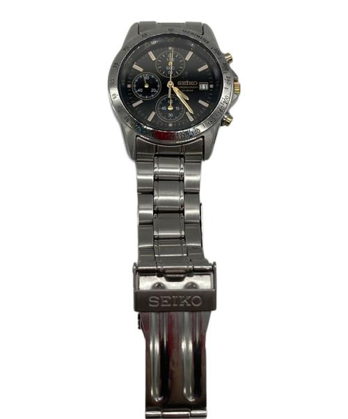 SEIKO（セイコー）SEIKO (セイコー) 腕時計 ブラック×ゴールドの古着・服飾アイテム