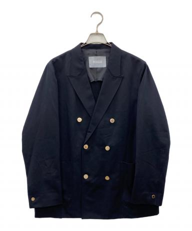 マッキントッシュフィロソフィー ネップツイード ダブルコート ネイビー 2way 中古・古着通販】MACKINTOSH PHILOSOPHY (マッキントッシュ