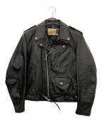 Schottショット）の古着「レザーライダースジャケット」｜ブラック