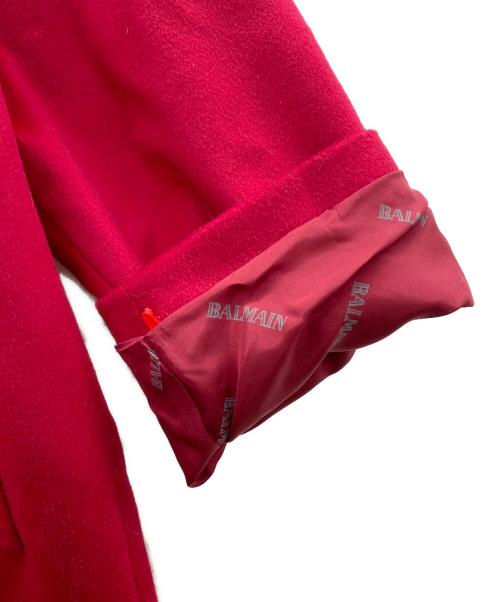 BALMAIN（バルマン）BALMAIN (バルマン) ステンカラーコート レッド サイズ:13の古着・服飾アイテム