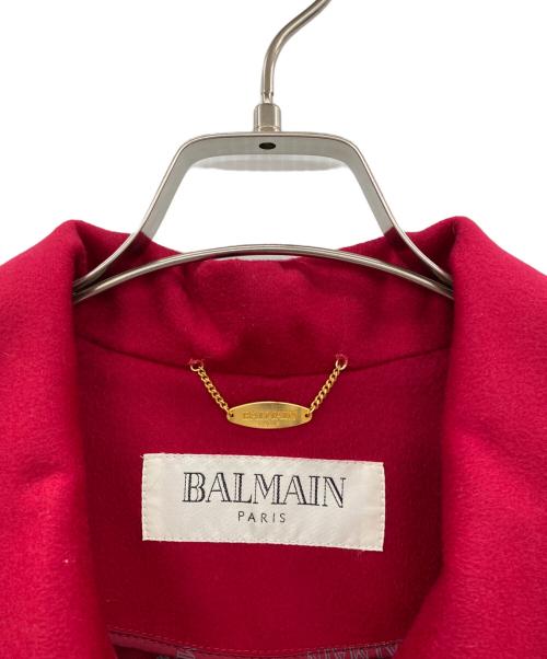 BALMAIN（バルマン）BALMAIN (バルマン) ステンカラーコート レッド サイズ:13の古着・服飾アイテム