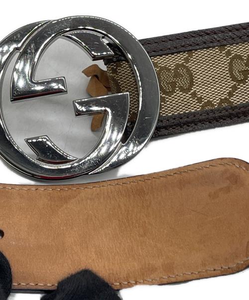 GUCCI（グッチ）GUCCI (グッチ) ベルト ブラウン×ベージュの古着・服飾アイテム