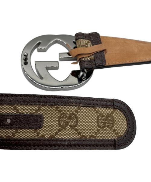 GUCCI（グッチ）GUCCI (グッチ) ベルト ブラウン×ベージュの古着・服飾アイテム