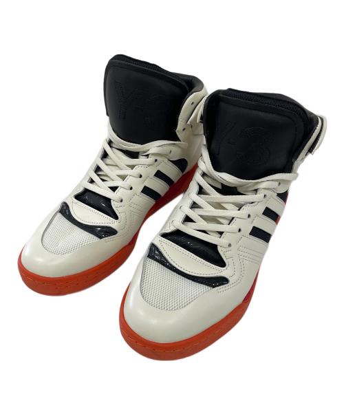 Y-3（ワイスリー）Y-3 (ワイスリー) adidas (アディダス) ハイカットスニーカー  adidas Y-3 Hayworth ホワイト×オレンジ サイズ:27.5の古着・服飾アイテム