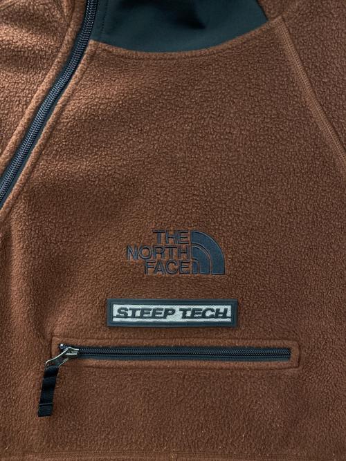 THE NORTH FACE（ザ ノース フェイス）THE NORTH FACE (ザ ノース フェイス) SUPREME (シュプリーム) Steep Tech Fleece Pullover ブラック×ブラウン サイズ:Lの古着・服飾アイテム