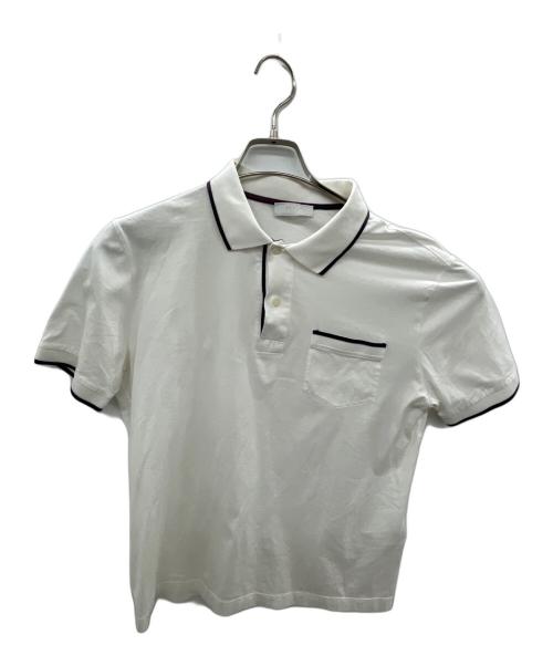 PRADA（プラダ）PRADA (プラダ) ポロシャツ ホワイト サイズ:Ｍの古着・服飾アイテム