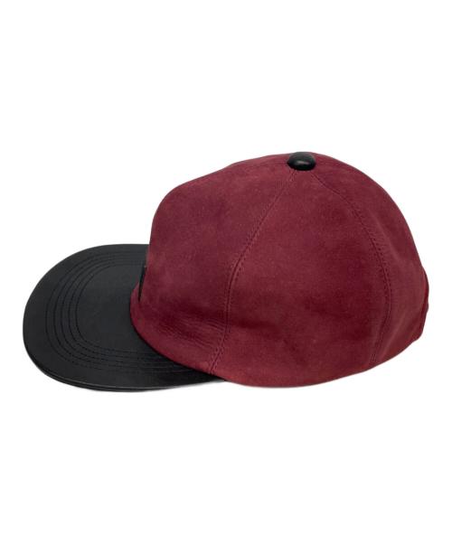BRUNEL&Co. HATMAKERS（ブルーネルハットメイカース）BRUNEL&Co. HATMAKERS (ブルーネルハットメイカース) レザーキャップ ワインレッド サイズ:40の古着・服飾アイテム