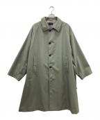 green label relaxingグリーンレーベルリラクシング）の古着「TWギャバモーターサイクルコート」｜グリーン