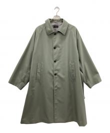 green label relaxing（グリーンレーベルリラクシング）の古着「TWギャバモーターサイクルコート」｜グリーン