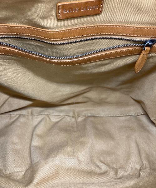 POLO RALPH LAUREN（ポロ・ラルフローレン）POLO RALPH LAUREN (ポロ・ラルフローレン) レザーワンショルダーバッグ ブラウンの古着・服飾アイテム
