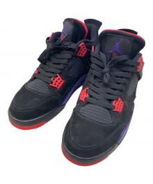 NIKE（ナイキ）の古着「スニーカーAIR JORDAN 4 RETRO DRAKE "RAPTORS"」｜ブラック×パープル