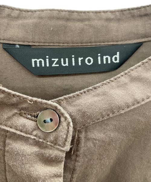 mizuiro-ind（ミズイロインド）mizuiro-ind (ミズイロインド) ピンタックパフスリーブシャツ ブラウン サイズ:不明の古着・服飾アイテム