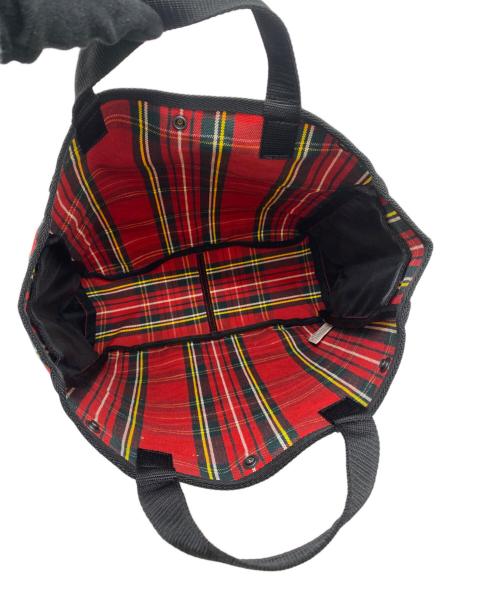BAG'n'NOUN（バッグンナウン）BAG'n'NOUN (バッグンナウン) チェック トートバッグ レッドの古着・服飾アイテム