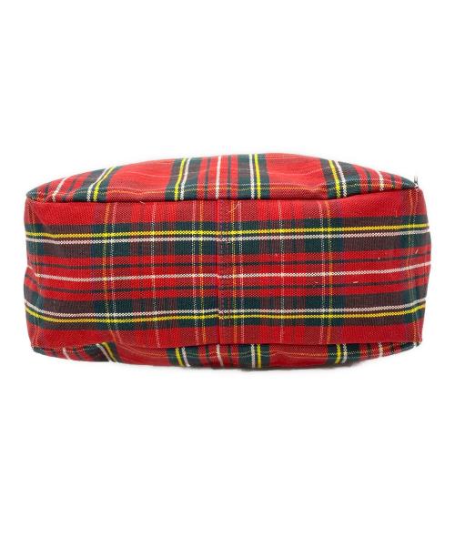 BAG'n'NOUN（バッグンナウン）BAG'n'NOUN (バッグンナウン) チェック トートバッグ レッドの古着・服飾アイテム