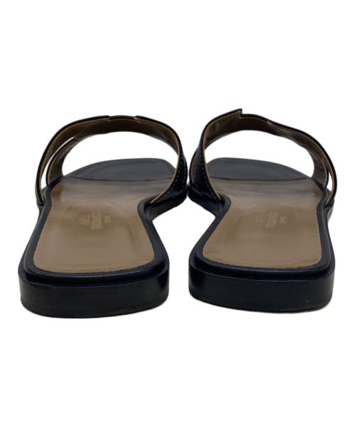 HERMES（エルメス）HERMES (エルメス) レザーサンダル ブラック サイズ:37の古着・服飾アイテム