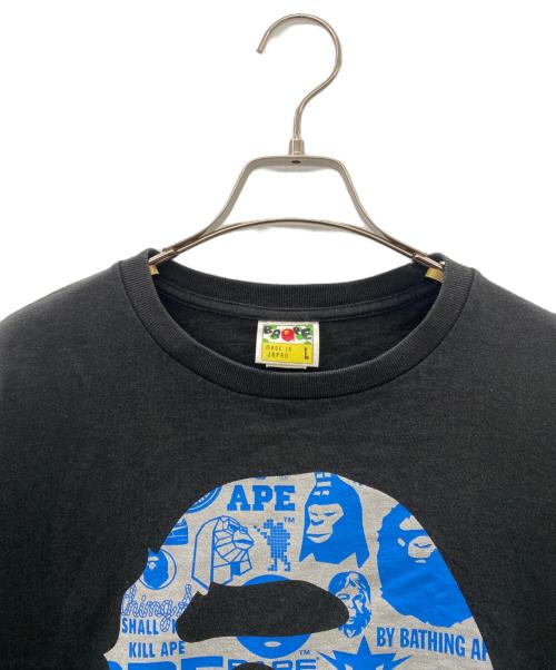 A BATHING APE（ア ベイシング エイプ）A BATHING APE (ア ベイシング エイプ) 半袖カットソー ブラック サイズ:Lの古着・服飾アイテム