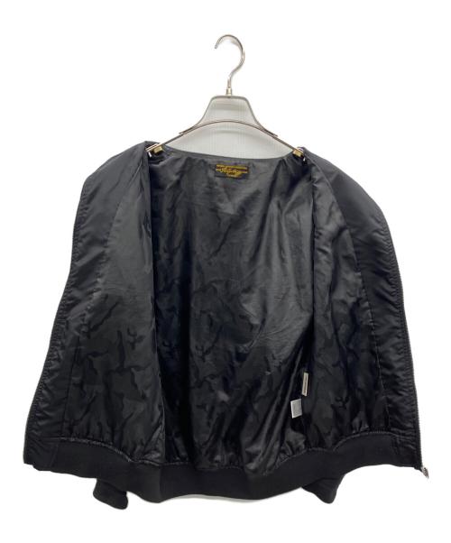 flagstuff（フラグスタフ）flagstuff (フラグスタフ) PEANUTS (ピーナッツ) MA-1ジャケット ブラック サイズ:Ｍの古着・服飾アイテム