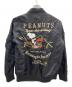 中古・古着 flagstuff (フラグスタフ) PEANUTS (ピーナッツ) MA-1ジャケット ブラック サイズ:Ｍ：12000円