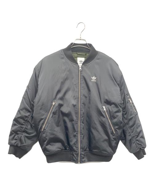 adidas（アディダス）adidas (アディダス) MA-1ジャケット ブラック サイズ:Lの古着・服飾アイテム