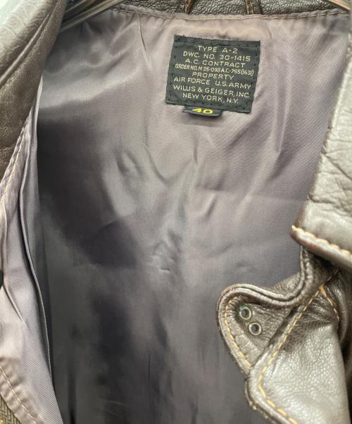 Willis&Geiger（ウィリスアンドガイガー）Willis&Geiger (ウィリスアンドガイガー) A2ジャケット ブラウン サイズ:40の古着・服飾アイテム