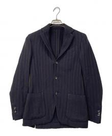 LARDINI（ラルディーニ）の古着「テーラードジャケット」｜ネイビー×ブラウン