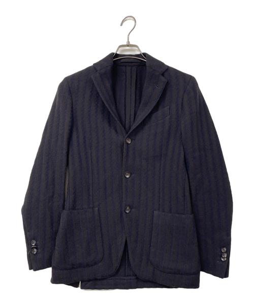 LARDINI（ラルディーニ）LARDINI (ラルディーニ) テーラードジャケット ネイビー×ブラウン サイズ:42の古着・服飾アイテム