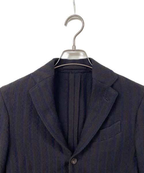 LARDINI（ラルディーニ）LARDINI (ラルディーニ) テーラードジャケット ネイビー×ブラウン サイズ:42の古着・服飾アイテム