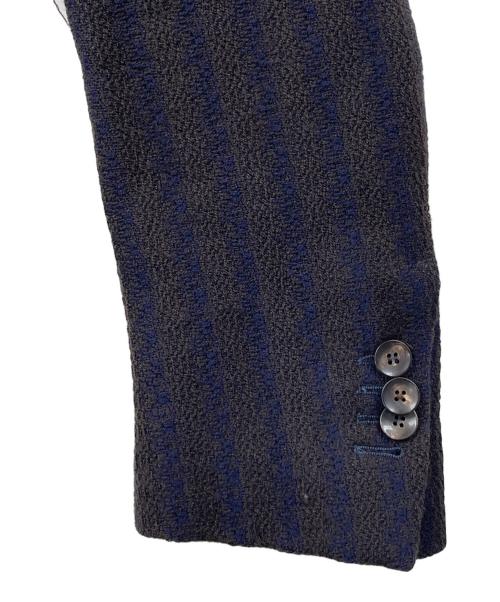 LARDINI（ラルディーニ）LARDINI (ラルディーニ) テーラードジャケット ネイビー×ブラウン サイズ:42の古着・服飾アイテム