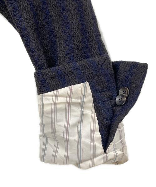 LARDINI（ラルディーニ）LARDINI (ラルディーニ) テーラードジャケット ネイビー×ブラウン サイズ:42の古着・服飾アイテム